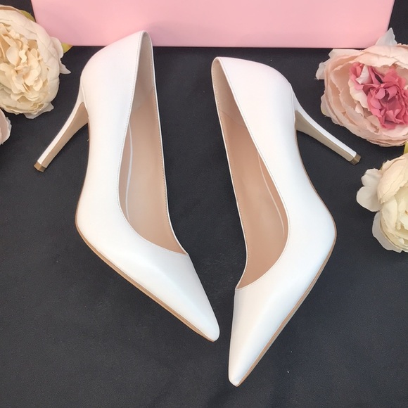 Kate Spade White Leather Pumps - Picture 7 of 8